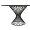 Armen Living Cirque 54" Round Black Wood and Metal Pedestal Dining Table LCCQDIBL - alternate 3